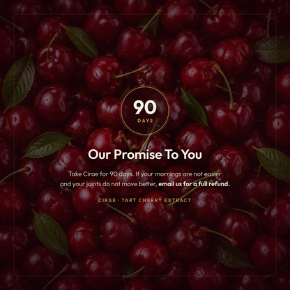 Cirae 90 day money back guarantee on tart cherry extract