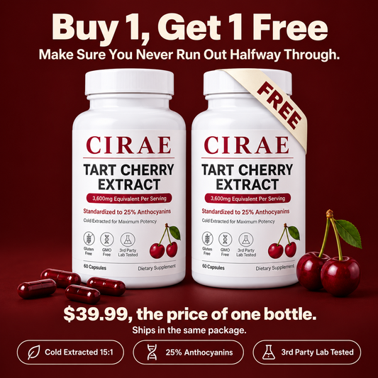Cirae Tart Cherry Extract - 3,600mg - BUY 1 GET 1 FREE