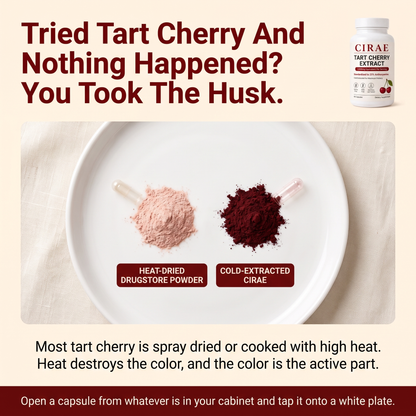 The plate test - heat dried drugstore powder versus cold extracted Cirae